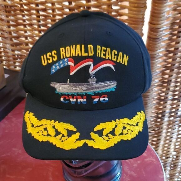 USS Ronald Reagan CVN 76 Navy embroidered hat cap - Picture 2 of 7